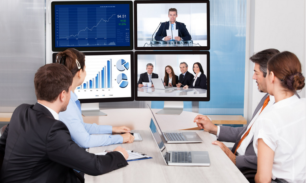 virtual meetings with team member